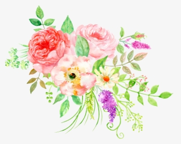 Bouquet Watercolor Painting Floral - Watercolor Flower Drawing Png, Transparent Png, Free Download
