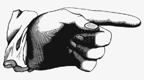 Finger, Pointing, Index Finger, Showing, Hand - Old Style Pointing Finger Png, Transparent Png, Free Download