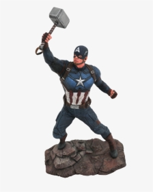 Captain America Marvel Gallery 9” Pvc Diorama Statue - Captain America Endgame Statue, HD Png Download, Free Download