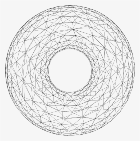 3d Torus Wireframe Clip Arts - Wireframe 3d Model Geometric, HD Png Download, Free Download