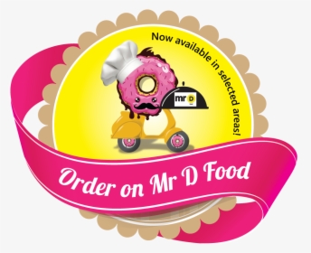 Wicked Donuts Mr D Food - Air Balloon Baby Shower Stickers, HD Png Download, Free Download