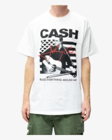 Diamond X Johnny Cash Cash Rules Tee White - Active Shirt, HD Png Download, Free Download