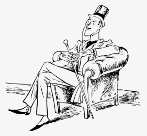 Rich, Man, Person, Suit, Chair, Sitting, Gentleman - Dapper Dan Cartoon, HD Png Download, Free Download