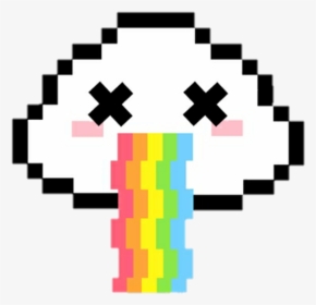 Clip Art Funny Pixel Art - Cute Rainbow Pixel Art, HD Png Download, Free Download