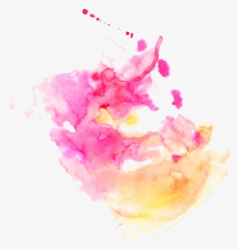 Ftestickers Watercolor Brushstrokes Pink - Watercolor Background Stain, HD Png Download, Free Download