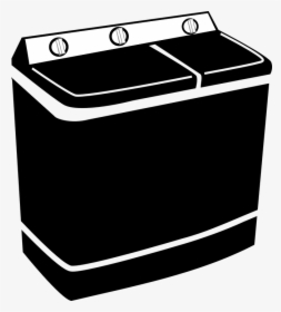 Washing Machine Png Black And White - Washing Machine Manual Vector Png, Transparent Png, Free Download