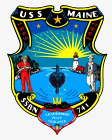 File - 741insig - Uss Maine Ssbn 741 Logo, HD Png Download, Free Download