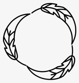 Circular Feather Outline Design - Outline Circle Logo Design, HD Png Download, Free Download