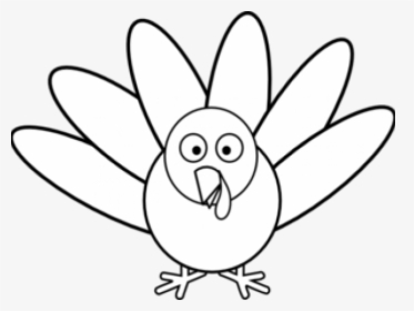 Transparent Feather Outline Png - Turkey Clip Art Black And White, Png Download, Free Download
