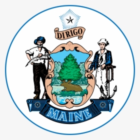 Clip Art Maine State Seal - Maine State Seal Png, Transparent Png, Free Download