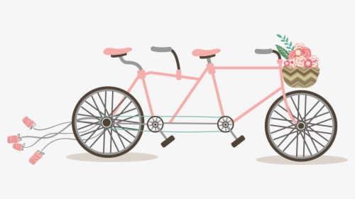 Tandem Bike Clipart - Tandem Bicycle Clipart Wedding, HD Png Download, Free Download