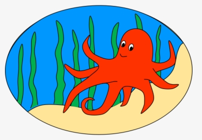 Octopus Clipart Free Images 4 - Octopus In The Sea Clipart, HD Png Download, Free Download