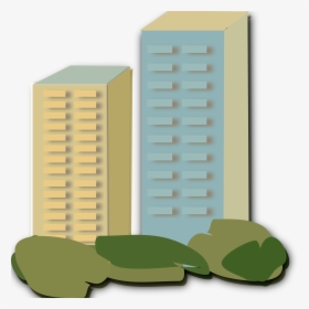 Illustration Of Apartment Buildings - Clipart Block Of Flats Png, Transparent Png, Free Download