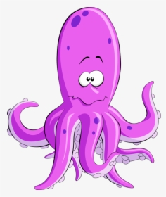 Octopus Clipart Fish - Dessin Pieuvre Mauve, HD Png Download, Free Download