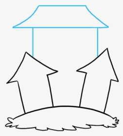 How To Draw Haunted House - Drawing Of A Haunted House, HD Png Download, Free Download