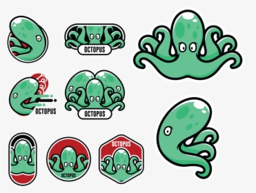 Cartoon Octopus Vector - Octopus Vector, HD Png Download, Free Download