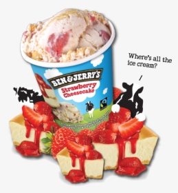 Strawberry-cheescake - Ben And Jerry's Ice Cream, HD Png Download, Free Download