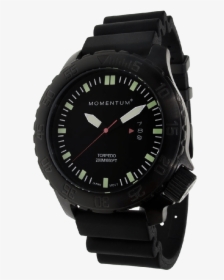 Torpedo Black Dive Watch -ion Rubber - Momentum Watch Black Ion, HD Png Download, Free Download