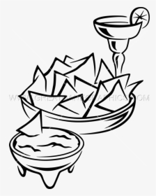 Illustration, Drawing, Plant, Transparent Png Image - Easy Chips And Salsa Drawing, Png Download, Free Download