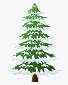 Snow Covered Pine Trees Clipart, HD Png Download, Free Download