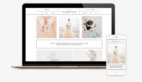 Showit Template - Wedding Dresses Designer Branding, HD Png Download, Free Download
