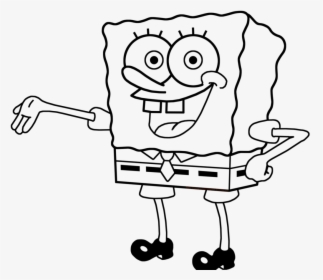 How To Draw Sandy Cheeks From Spongebob Squarepants - Spongebob Clipart Black And White, HD Png Download, Free Download