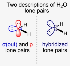 H2o Lone Pairs Two Descriptions - H2o Lone Pairs, HD Png Download, Free Download
