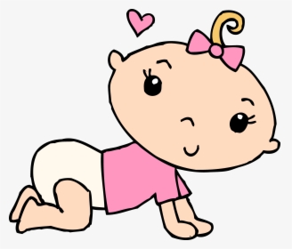Baby Girl Crawling Clipart , Png Download Transparent - Crawling Baby Girl Clipart, Png Download, Free Download