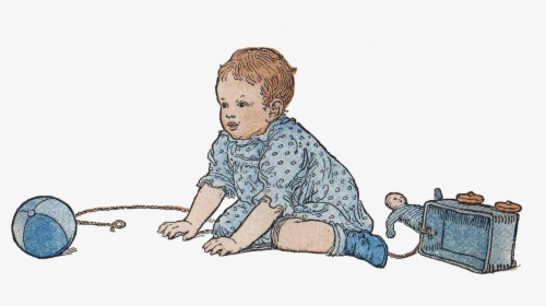 Transparent Baby Crawling Png - Vintage Illustrations Png, Png Download, Free Download