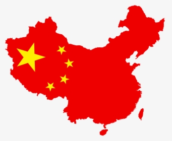 China Flag Map - China Map No Words, HD Png Download, Free Download