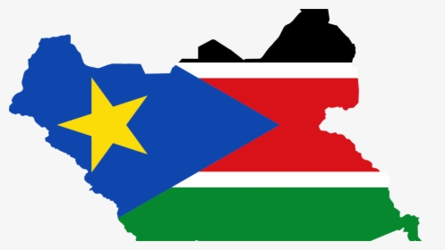 South Sudan Flag In The Shape Of The Country - South Sudan Country Flag, HD Png Download, Free Download