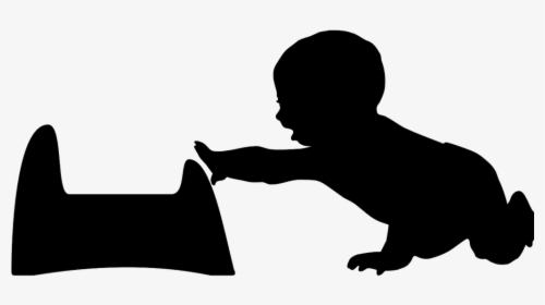 Most Kids Are Potty Trained At The Age Of 2 Or A Little - Baby Crawling Silhouette Png, Transparent Png, Free Download