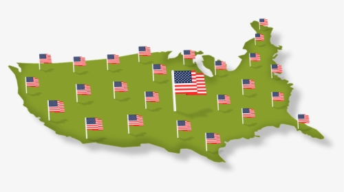 Transparent Usa Flag Map Png - Map, Png Download, Free Download