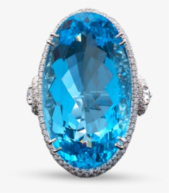 Aquamarine And Diamond Ring, - Diamond, HD Png Download, Free Download