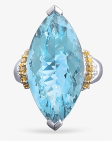 Marquise Aquamarine Ring - Diamond, HD Png Download, Free Download