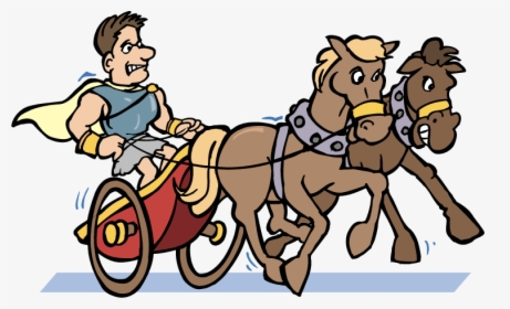 Animated Chariot Clipart - Cartoon Image Of Roman Chariot, HD Png Download, Free Download