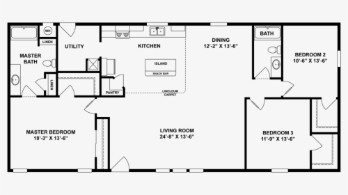 The Plumas 2760 Floor Plan - Intimidator 3101 Master Bathroom Without Tub, HD Png Download, Free Download