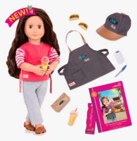 Transparent American Girl Doll Png - Our Generation Deluxe Food Truck Doll, Png Download, Free Download