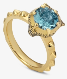 Lmdm Ring With Diamond & Aquamarine - Diamond Gucci Jewellery, HD Png Download, Free Download