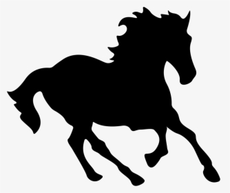 Horse Black Running Shape Comments - Horse Icon Png, Transparent Png, Free Download