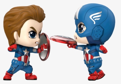 Captain America Vs Captain America Cosbaby - Captain America Endgame Cosbaby, HD Png Download, Free Download