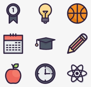 School Icons Png, Transparent Png, Free Download