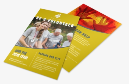 Be A Volunteer Church Flyer Template Preview - Flyer, HD Png Download, Free Download