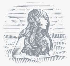 Transparent Mermaid Drawing Png - Coming Out Of Water Drawing, Png Download, Free Download