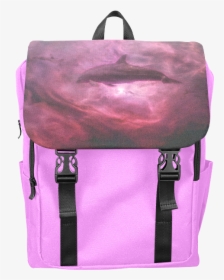 Dolphin In Pink Waters Casual Shoulders Backpack - Backpack, HD Png Download, Free Download