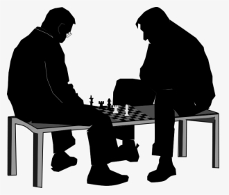 Chess Match - Playing Chess Silhouette Png, Transparent Png, Free Download