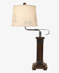 Dark Stain/steel Mission Style Swing Arm Table Lamp- - Lamp, HD Png Download, Free Download