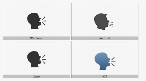 Speaking Head In Silhouette On Various Operating Systems - Silhouette, HD Png Download, Free Download