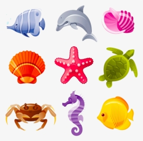 Sea Creatures Png - Sea Creatures Design, Transparent Png, Free Download