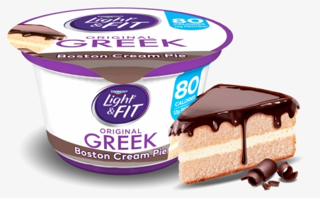 Boston Cream Pie Greek Yogurt - Dannon Light And Fit Greek Yogurt, HD Png Download, Free Download
